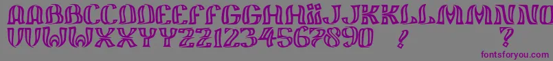 JmhFelizOut Font – Purple Fonts on Gray Background