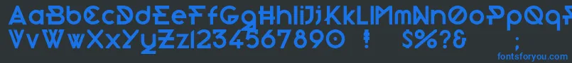 Morden Font – Blue Fonts on Black Background