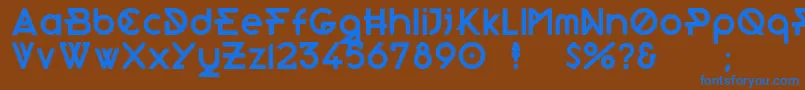 Morden Font – Blue Fonts on Brown Background