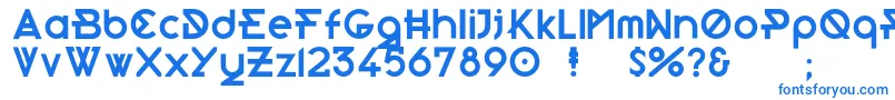 フォントMorden – 白い背景に青い文字