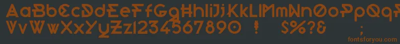 Morden Font – Brown Fonts on Black Background
