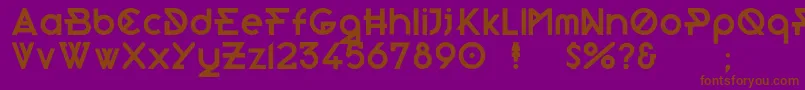 Morden Font – Brown Fonts on Purple Background