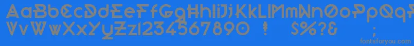 Mordenフォントについての詳細 フォントMorden – 青い背景に灰色の文字