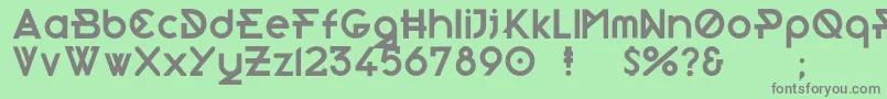 フォントMorden – 緑の背景に灰色の文字