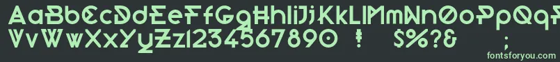 Morden Font – Green Fonts on Black Background