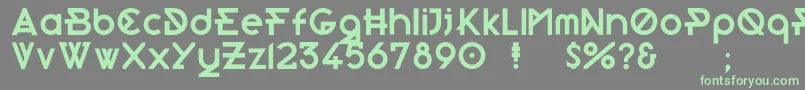 Morden Font – Green Fonts on Gray Background
