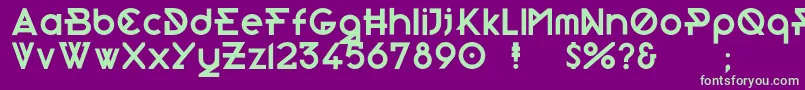 Morden Font – Green Fonts on Purple Background