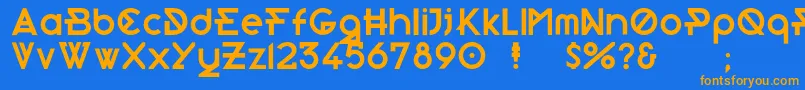 Morden Font – Orange Fonts on Blue Background