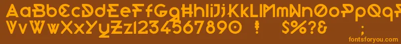 Morden Font – Orange Fonts on Brown Background