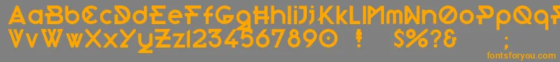 Morden Font – Orange Fonts on Gray Background