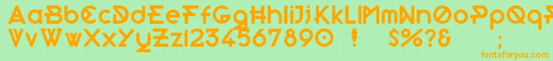 Morden Font – Orange Fonts on Green Background