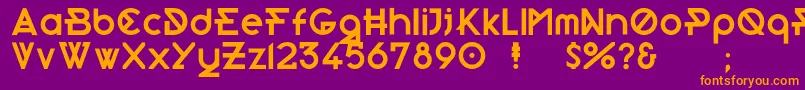 Morden Font – Orange Fonts on Purple Background