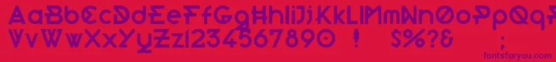 Morden Font – Purple Fonts on Red Background