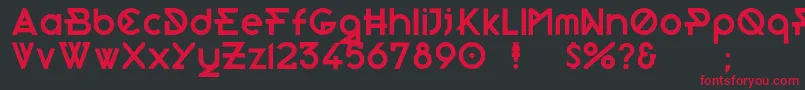 Morden Font – Red Fonts on Black Background
