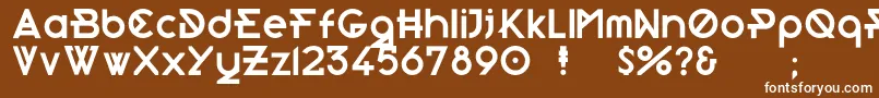 Morden Font – White Fonts on Brown Background
