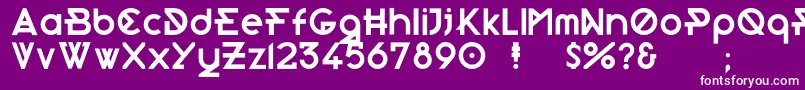 Morden Font – White Fonts on Purple Background