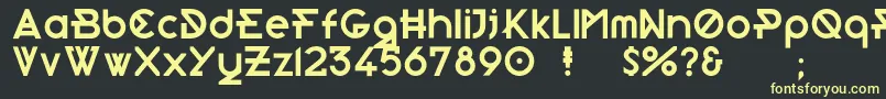 Morden Font – Yellow Fonts on Black Background
