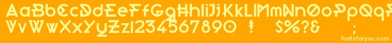Morden Font – Yellow Fonts on Orange Background