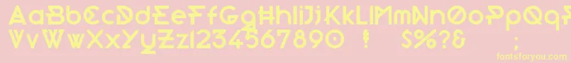 Morden Font – Yellow Fonts on Pink Background