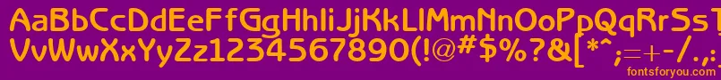 BenjaminGothic Font – Orange Fonts on Purple Background