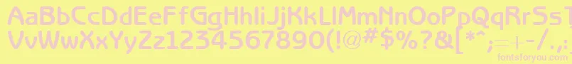 BenjaminGothic Font – Pink Fonts on Yellow Background