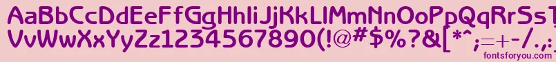 BenjaminGothic Font – Purple Fonts on Pink Background