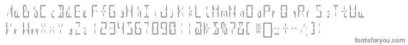 フォントSupernovaDisplay – 白い背景に灰色の文字