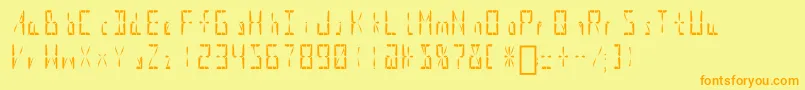 SupernovaDisplay Font – Orange Fonts on Yellow Background