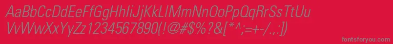 PartnerlightcondensedItalic Font – Gray Fonts on Red Background