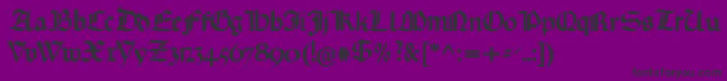 Gotischemissalschrift Font – Black Fonts on Purple Background