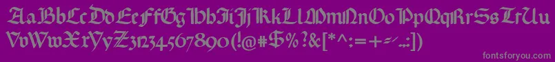 Gotischemissalschrift Font – Gray Fonts on Purple Background