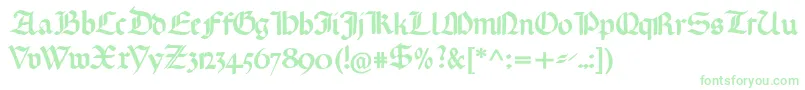 Police Gotischemissalschrift – polices vertes