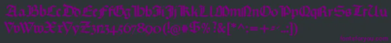 Gotischemissalschrift Font – Purple Fonts on Black Background
