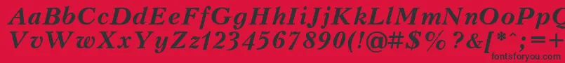 Petert Font – Black Fonts on Red Background