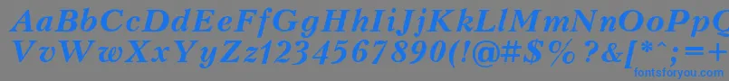 Petert Font – Blue Fonts on Gray Background