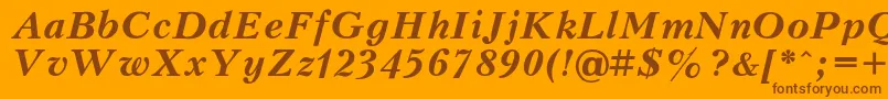 Petert Font – Brown Fonts on Orange Background