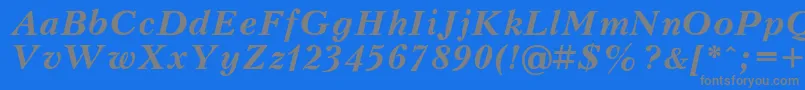 Petert Font – Gray Fonts on Blue Background