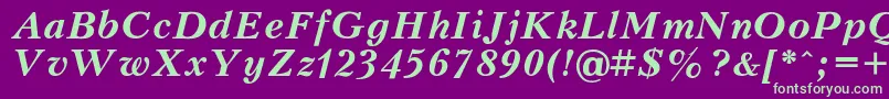 More about Petert Font Petert Font – Green Fonts on Purple Background
