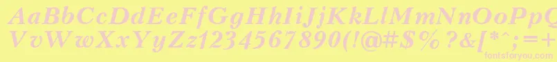Petert Font – Pink Fonts on Yellow Background