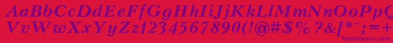 Petert Font – Purple Fonts on Red Background