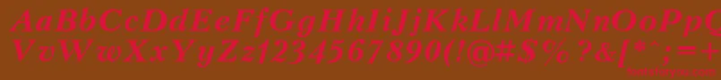 Petert Font – Red Fonts on Brown Background