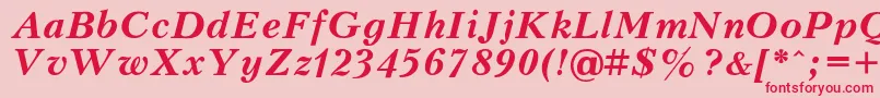 Petert Font – Red Fonts on Pink Background