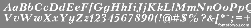 フォントPetert – 灰色の背景に白い文字