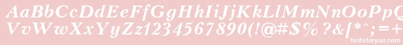 Petert-Schriftart – Weiße Schriften auf rosa Hintergrund