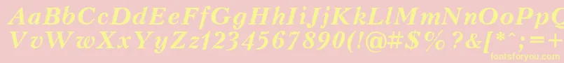 Saiba mais sobre a fonte Petert Fonte Petert – fontes amarelas em um fundo rosa