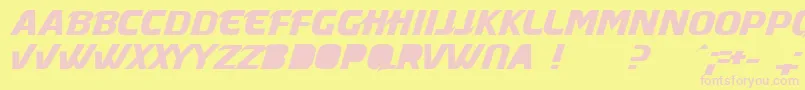Masque Font – Pink Fonts on Yellow Background