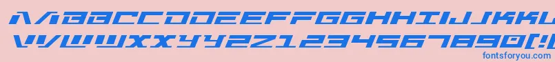 Шрифт Warmachinexpand – синие шрифты на розовом фоне