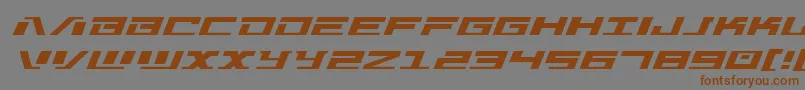 Шрифт Warmachinexpand – коричневые шрифты на сером фоне