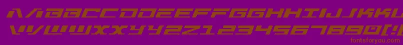 フォントWarmachinexpand – 紫色の背景に茶色のフォント