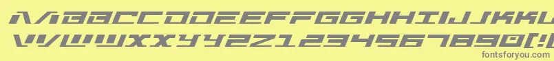 Warmachinexpand Font – Gray Fonts on Yellow Background